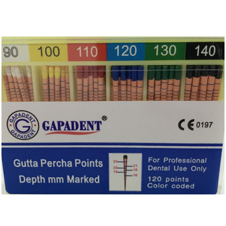 Gapadent Gutta Percha (GP) Points, (#90-130 & Assorted Sizes)